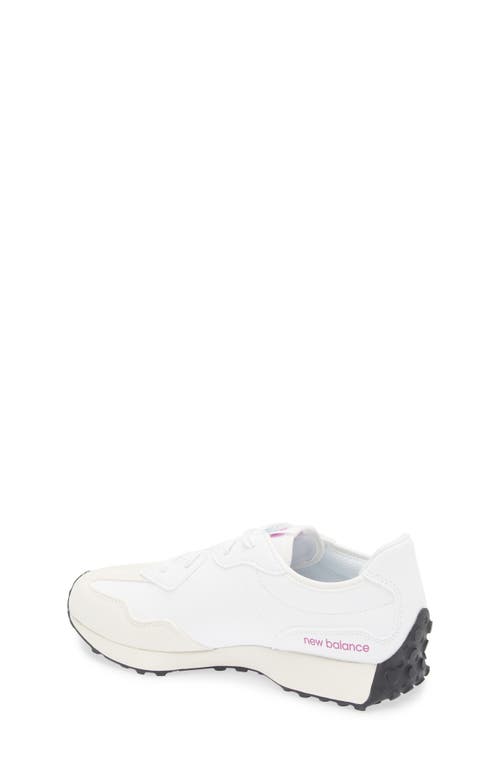 New Balance 327 Sneaker In White/passion Fruit