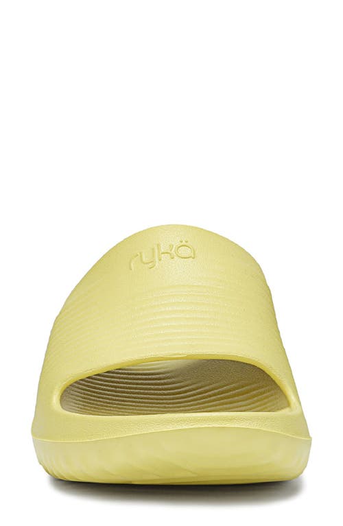 Ryka Women's Echo-recovery Slide Recovery Sandals In Verdant Yellow