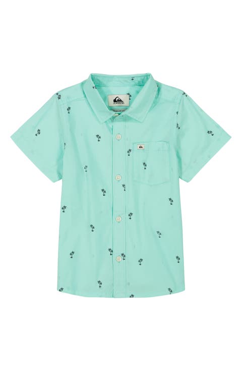 Kids' Vacation Short Sleeve Cotton Button-Up Shirt (Toddler & Little Kid)