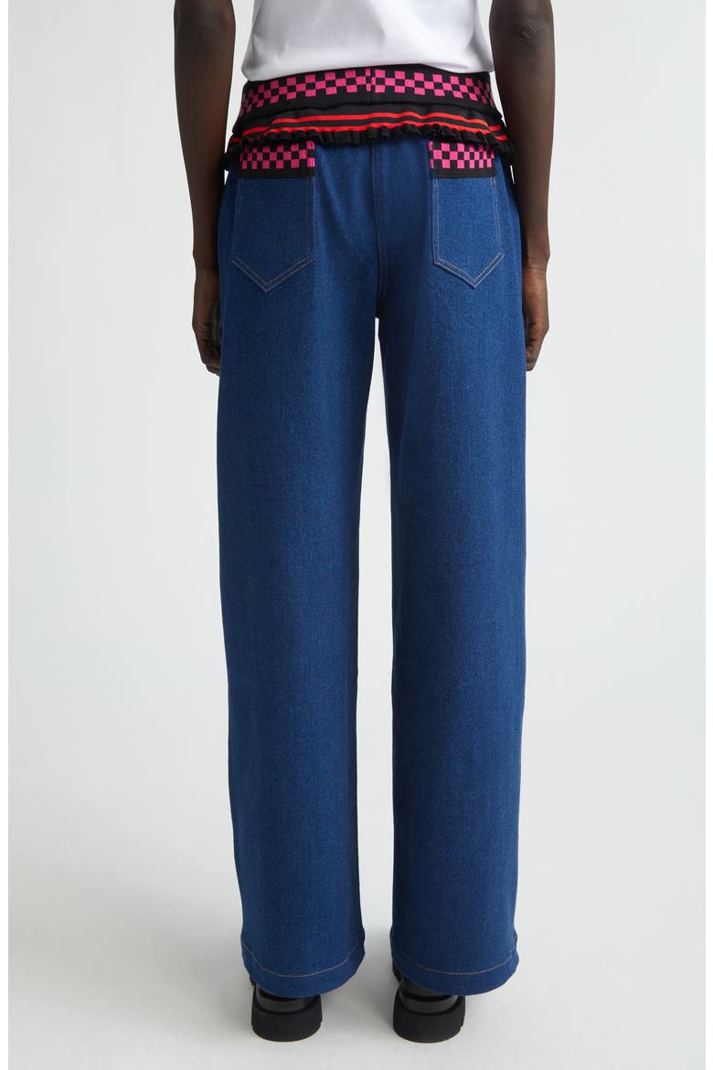 Peebles Studded Wide Leg Jeans, Alternate, color, BLUE MULTI
