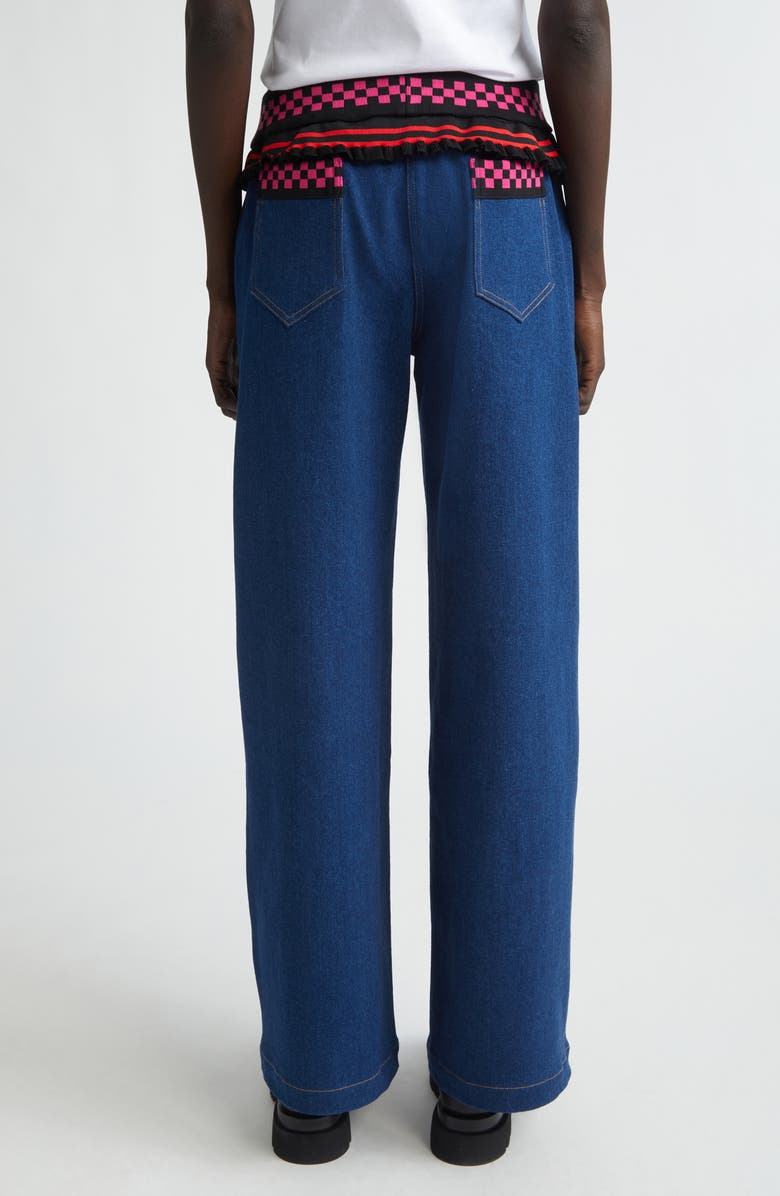 Chopova Lowena Peebles Studded Wide Leg Jeans, Alternate, color, Blue Multi