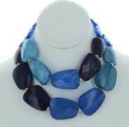 OLIVIA WELLES Riva Statement Earrings & Bib Necklace Set