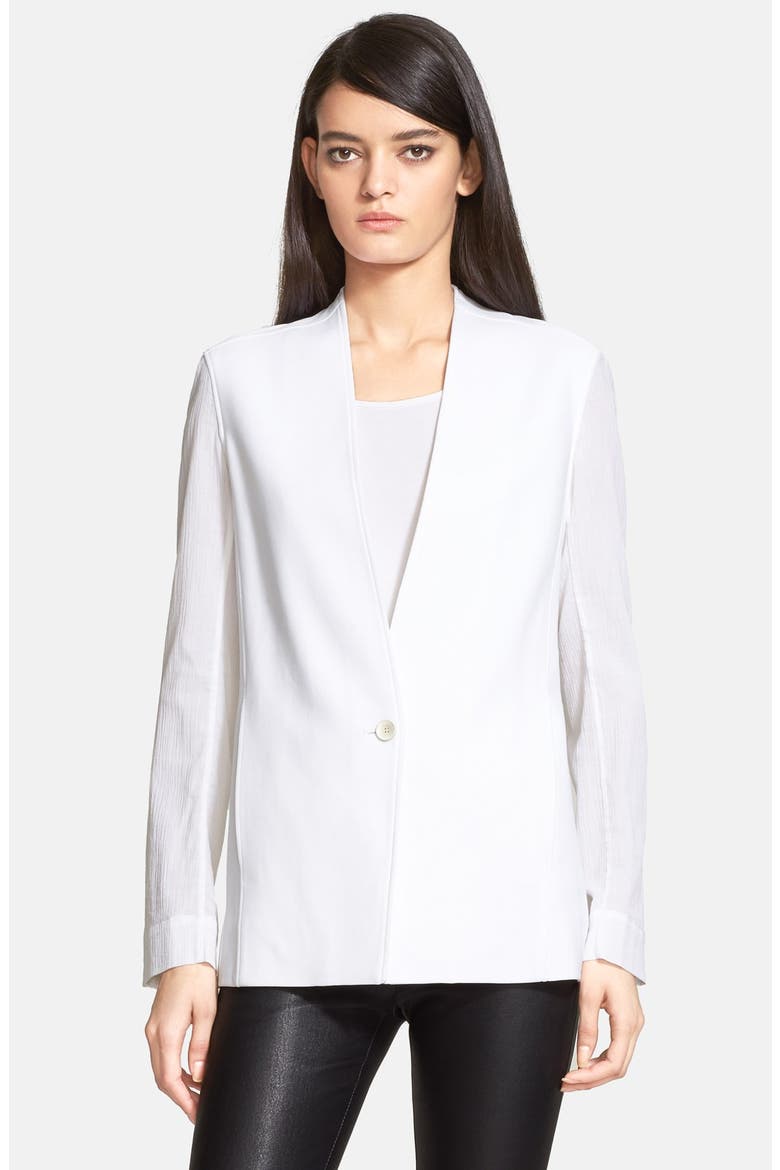 'Torsion' Cutout Blazer, Alternate, color, OPTIC WHITE