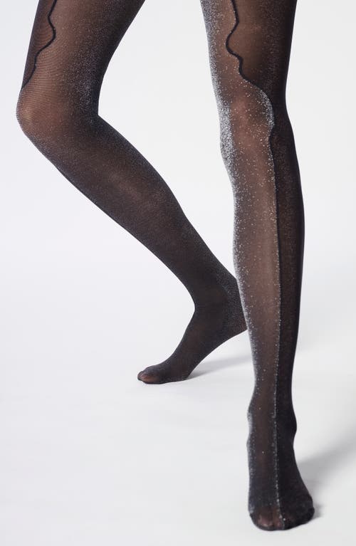 Oroblu Diamonds Dual Two-tone Metallic Tights In Multi