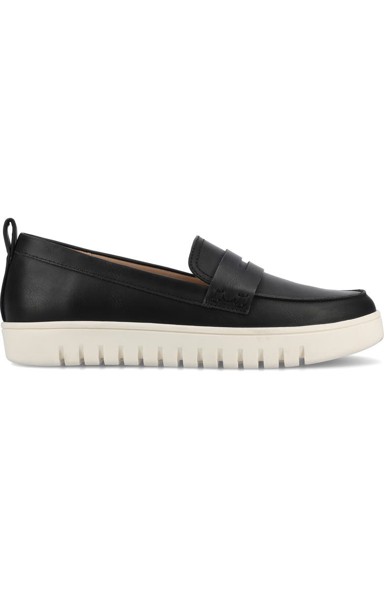 Journee Collection Tayla Penny Loafer - Wide Width Available, Alternate, color, Black