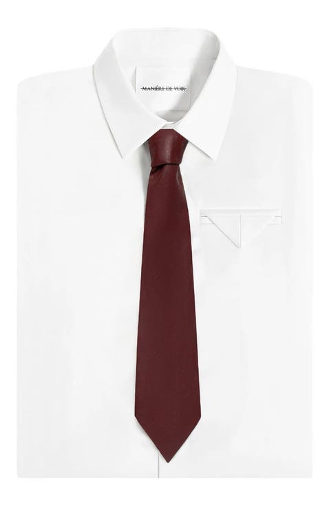 Ash Leather Tie