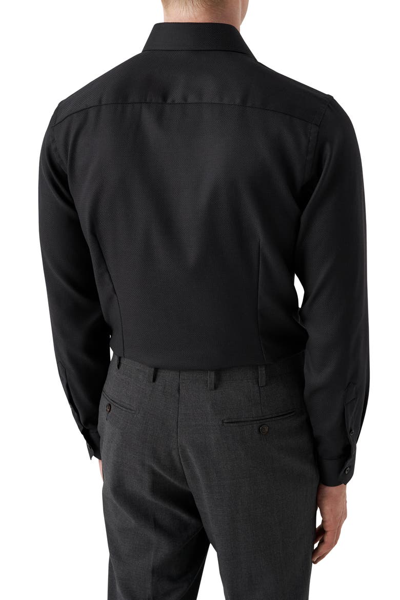 Contemporary Fit Twill Dress Shirt, Alternate, color, BLACK