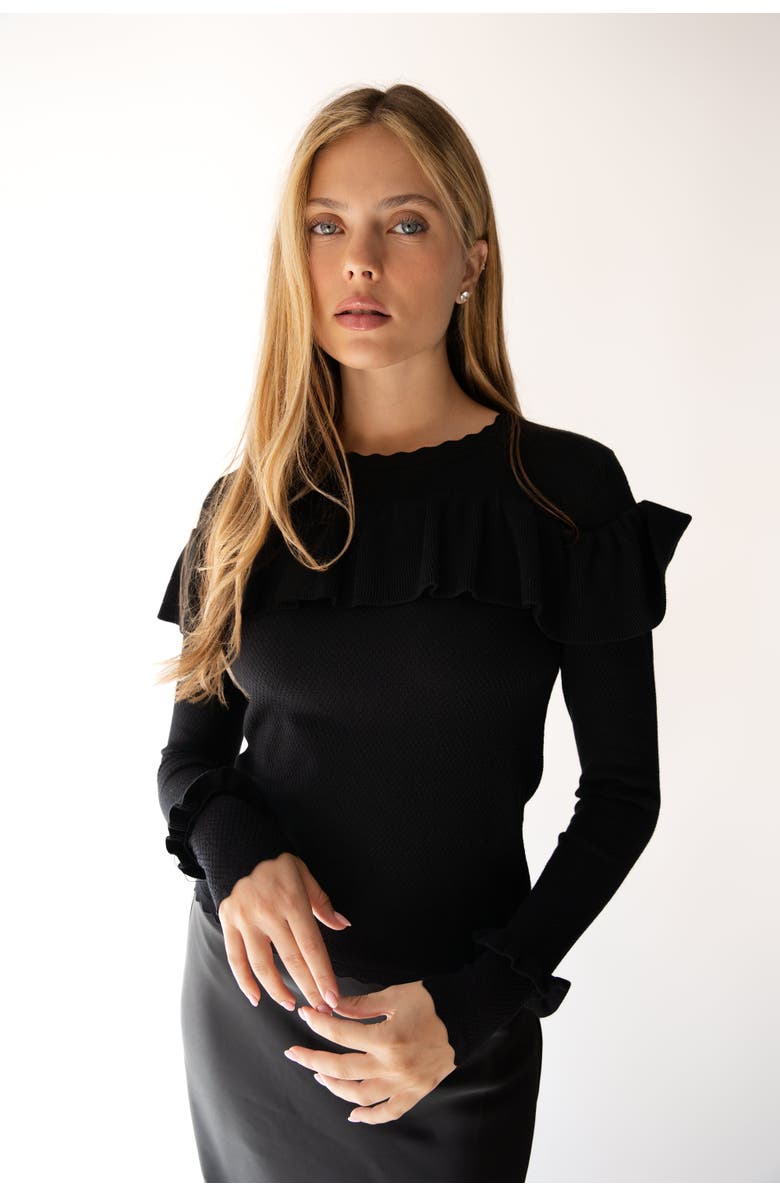 By Tess Collection Evelyn Sweater, Main, color, Black