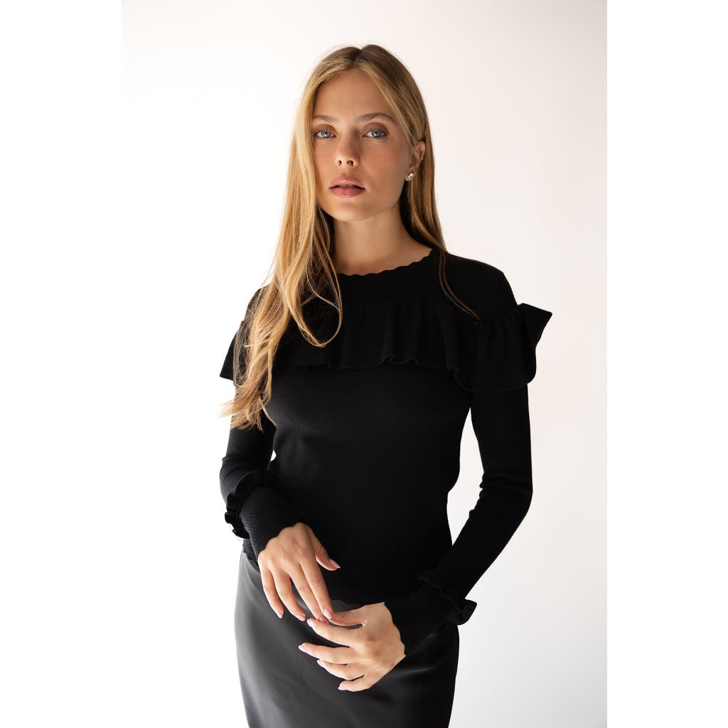 By Tess Collection Evelyn Sweater In Black