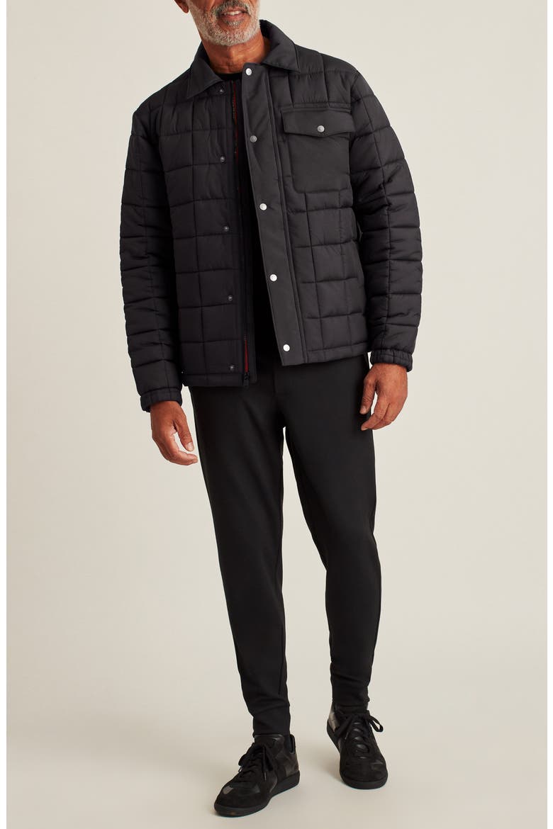 Quilted Jersey Jacket, Alternate, color, BLACK