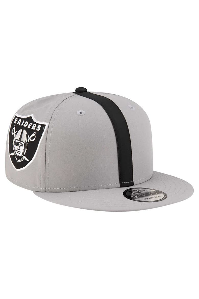 Men's New Era Gray Las Vegas Raiders  Helmet 9FIFTY Snapback Hat, Alternate, color, Gray
