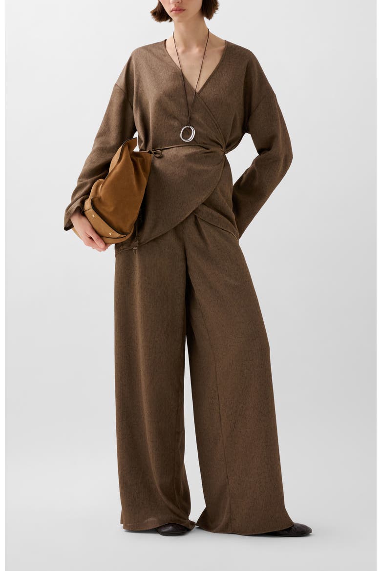 Crinkle Kaftan Pant, Alternate, color, Khaki