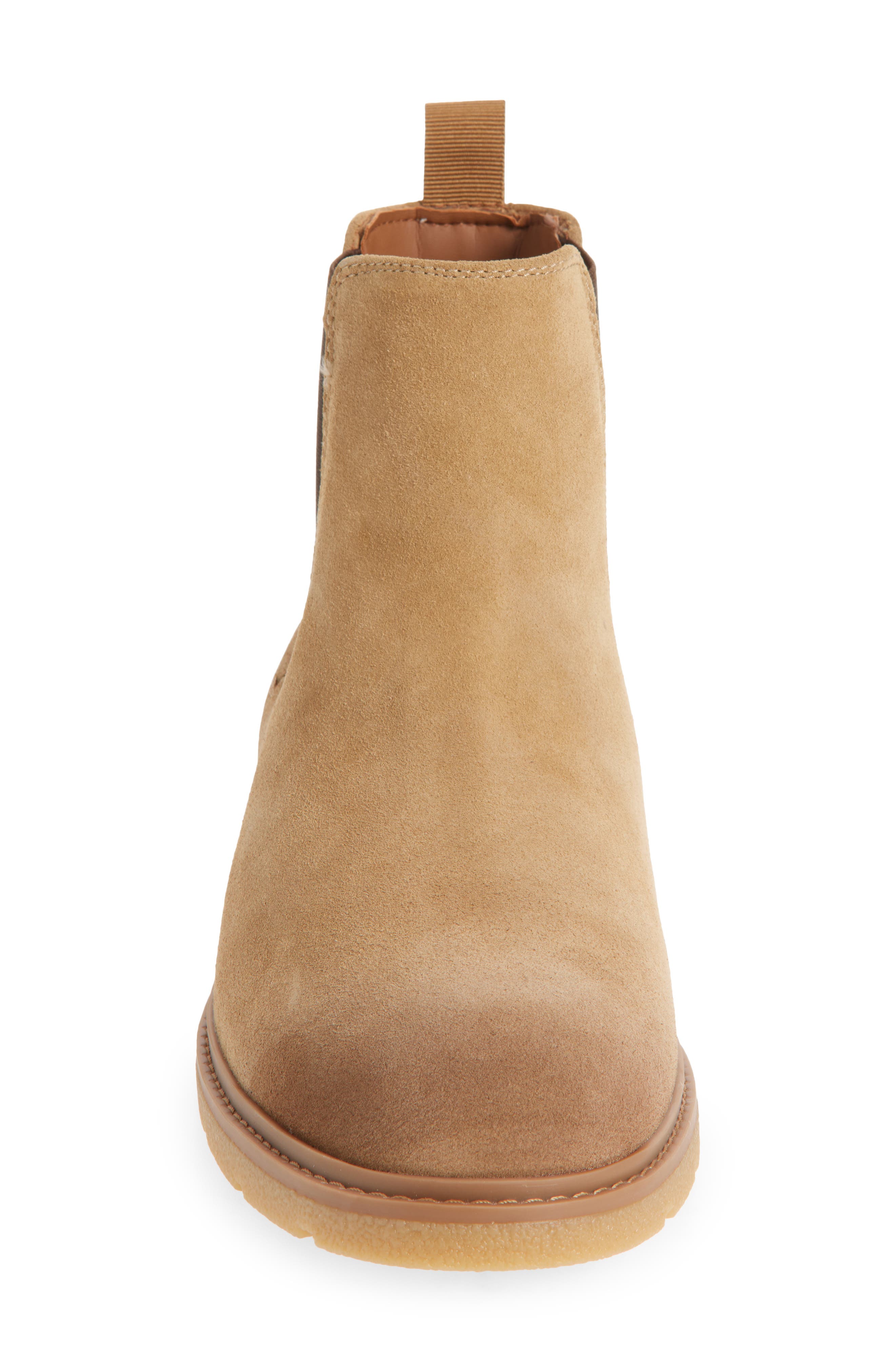 Lockhart Mini Lug Suede Chelsea Boot, Alternate, color, TAN SUEDE