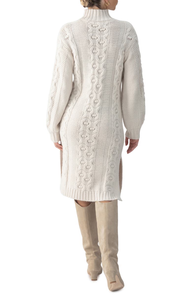 Sanctuary Cable Long Sleeve Sweater Dress, Alternate, color, 