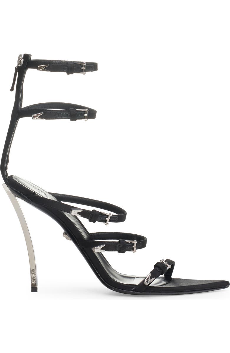 Versace Point Strap Sandal, Alternate, color,