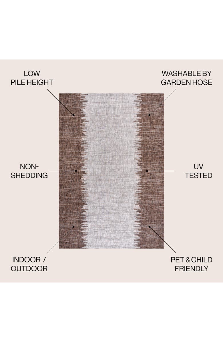 JONATHAN Y Tavira Modern Strie' Indoor/Outdoor Area Rug, Alternate, color, Brown/Beige