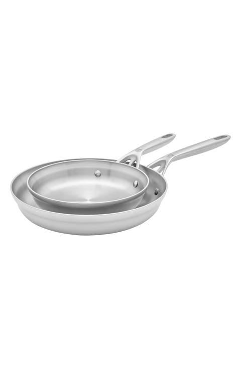 Motion Stainless Steel Set of 2 Fry Pans