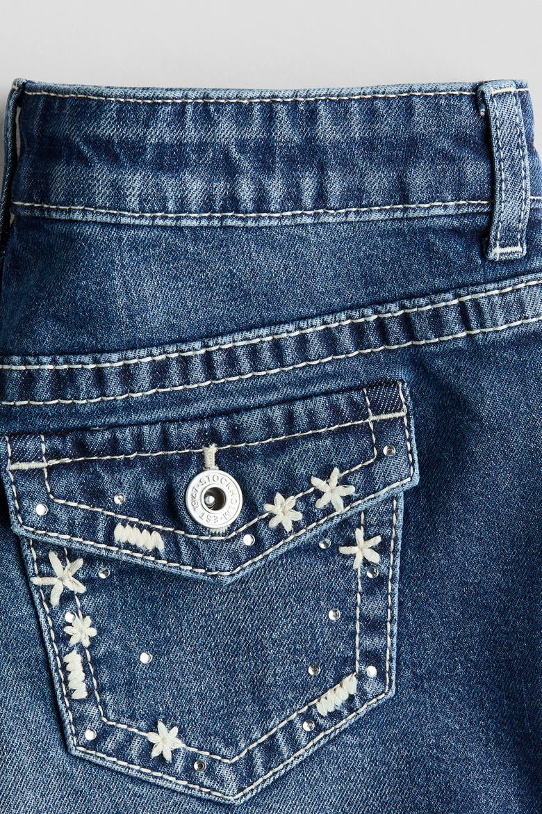5-pocket Denim Shorts, Alternate, color, Dark denim blue