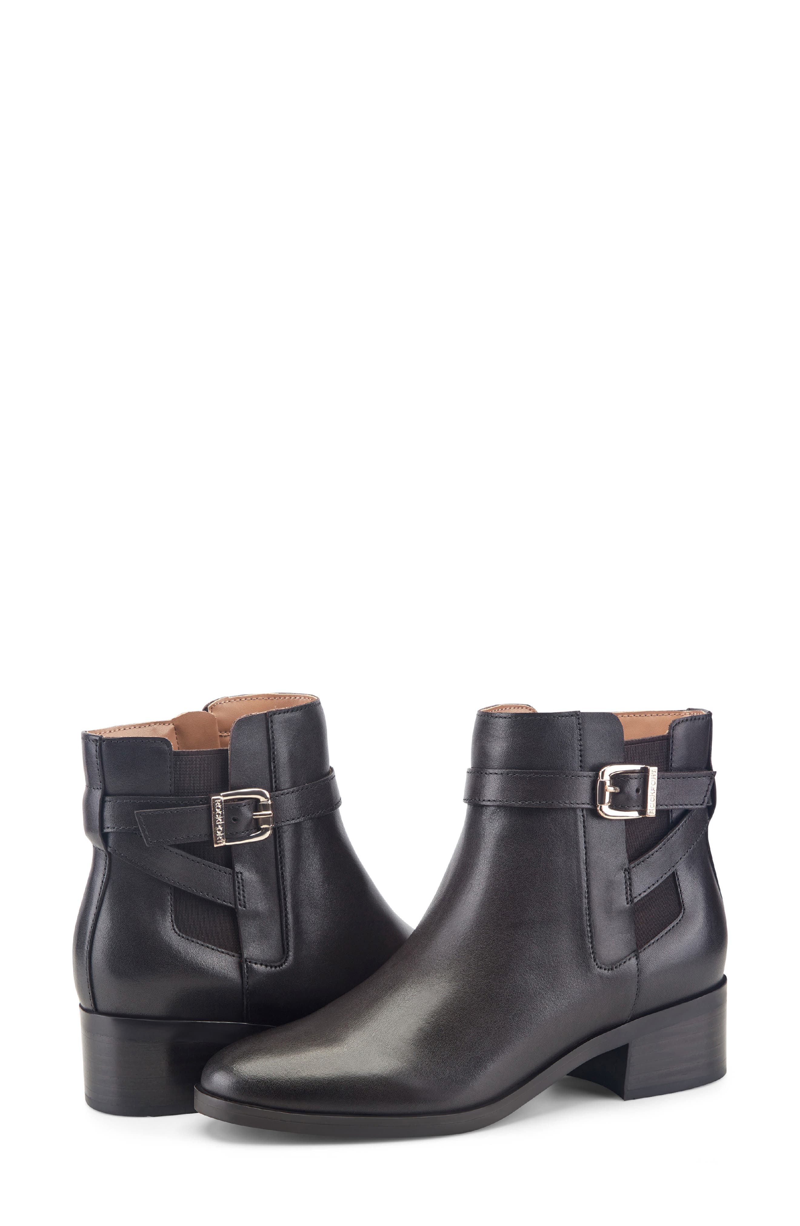 Teegan Leather Bootie, Alternate, color, DARK BROWN