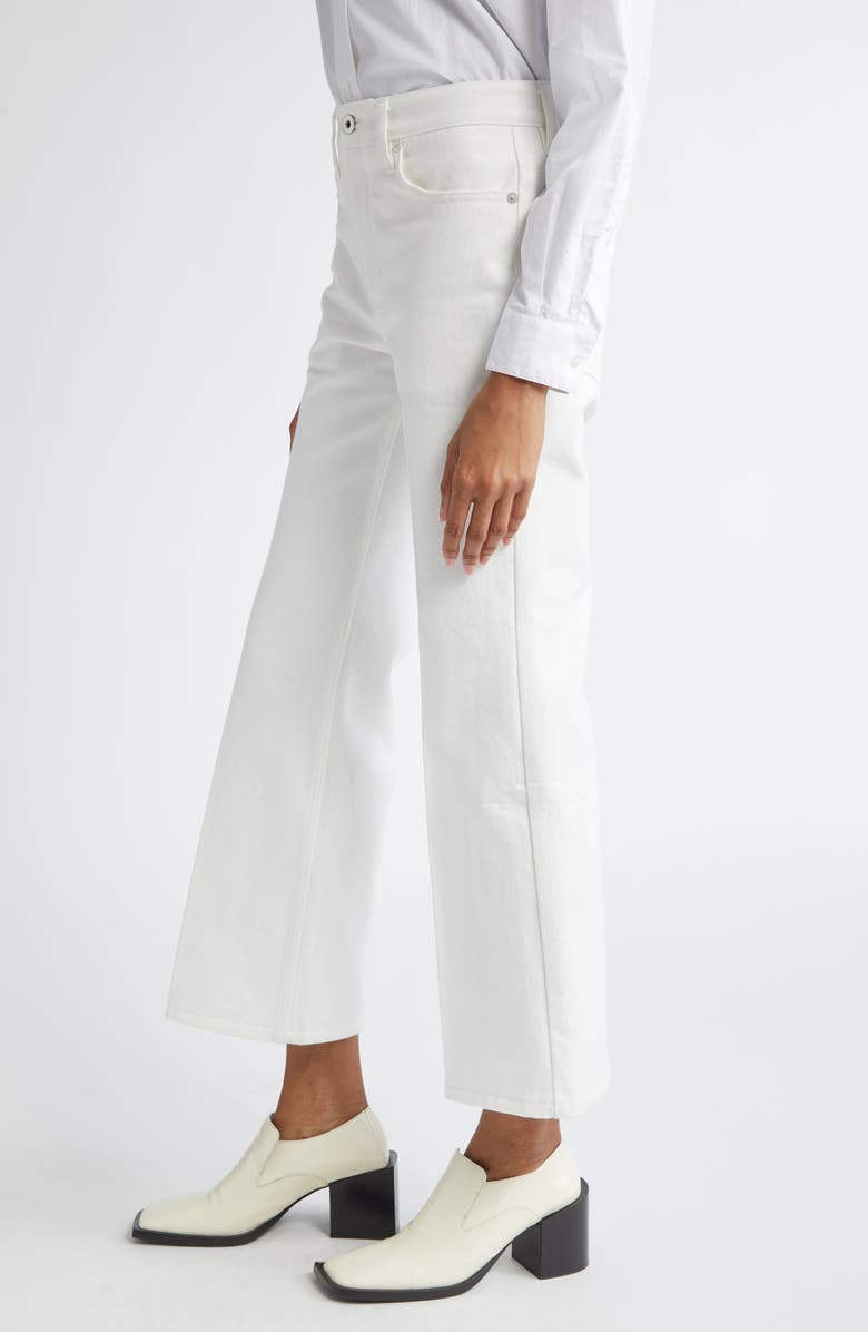 Jil Sander Crop Flare Leg Jeans, Alternate, color, Optic White
