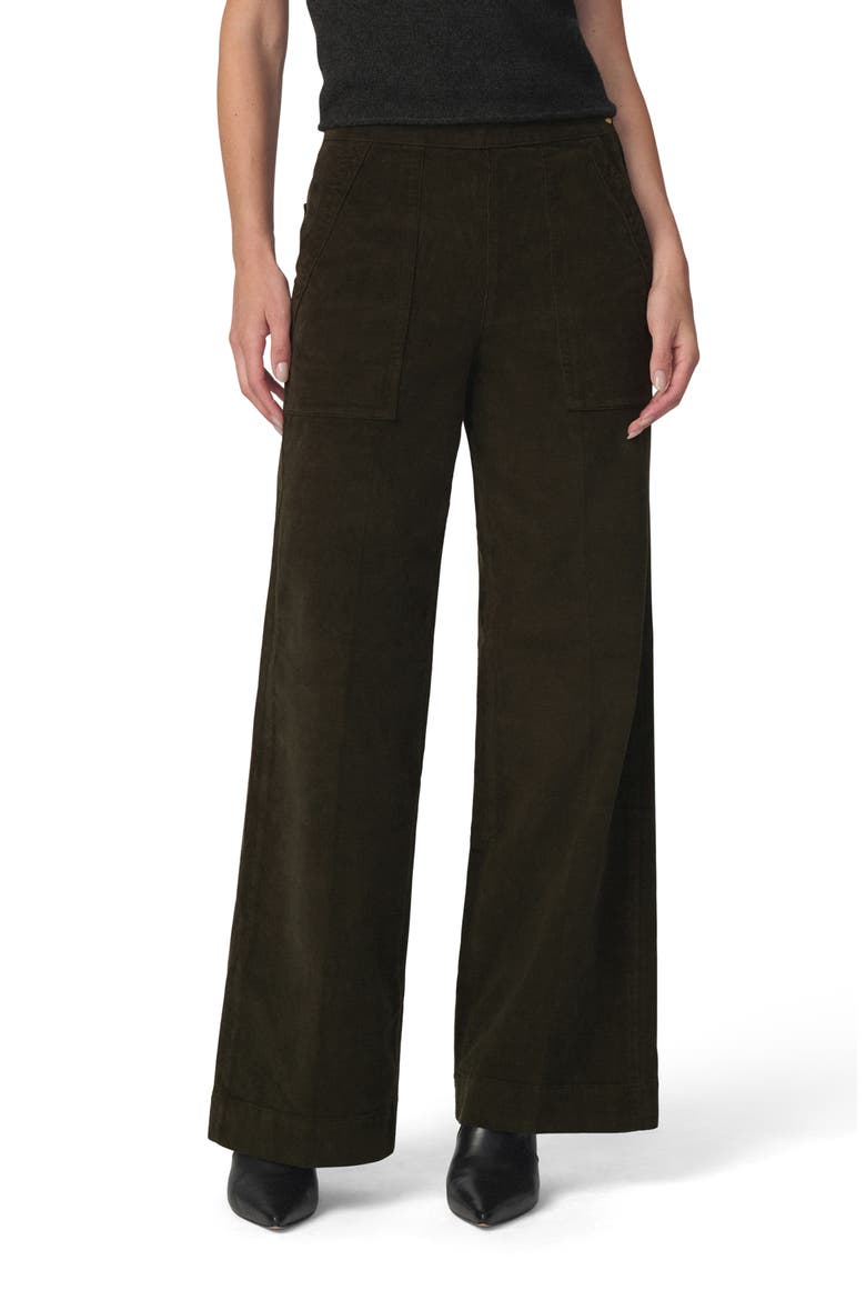 The Corduroy Side Zip Wide Leg Pants, Main, color, OLIVE
