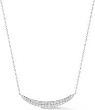 Dana Rebecca Designs Sylve Rose Graduated Diamond Curved Bar Pendant Necklace