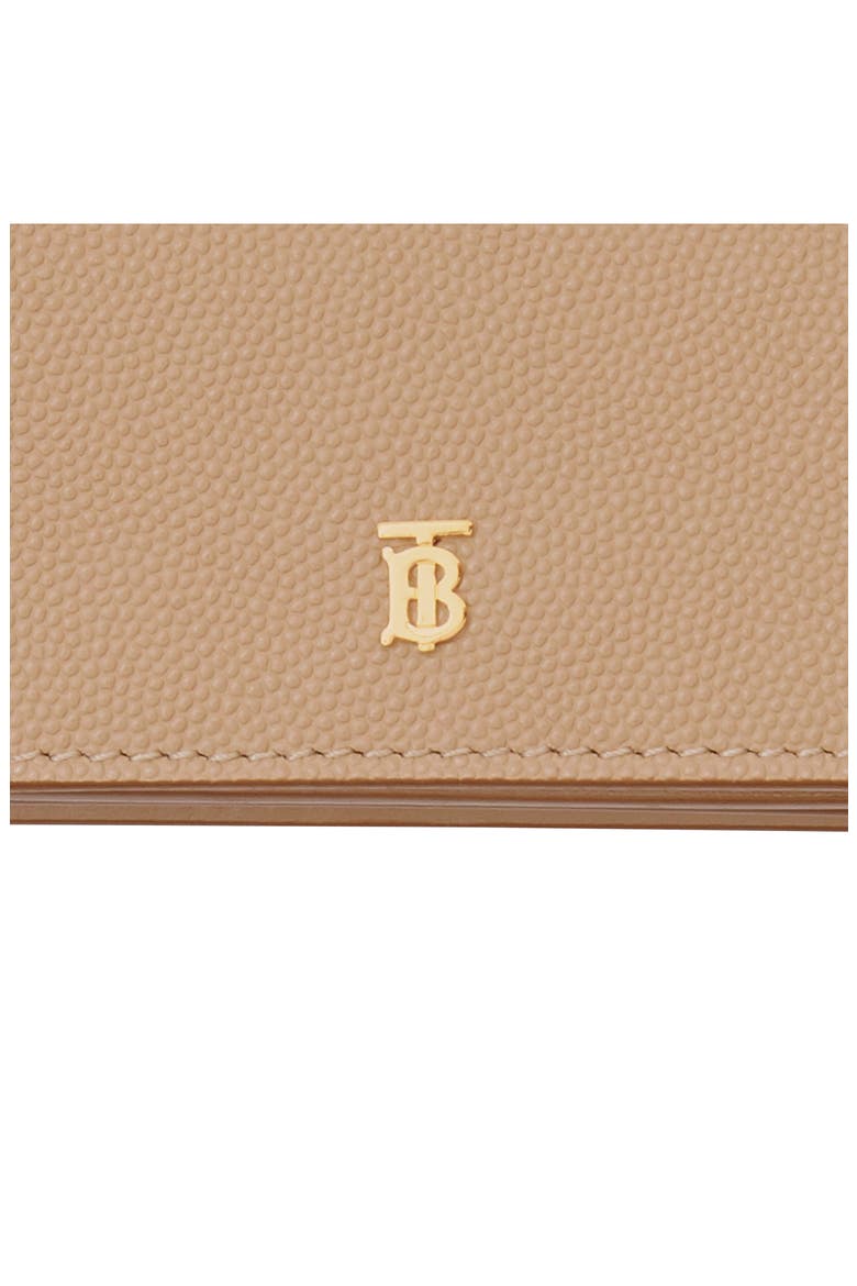 Grainy Leather Card Case with Detachable Strap, Alternate, color, ARCHIVE BEIGE