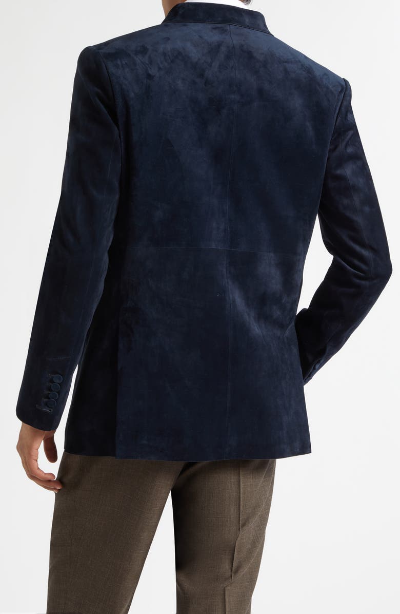 TOM FORD Cashmere Suede Peacoat, Alternate, color, Navy