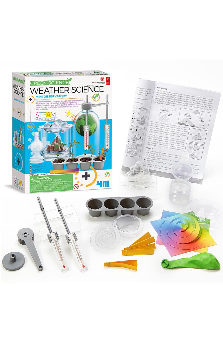 4M Green Science Weather Science, DIY Mini Observatory Kit, Kid 5+, Alternate, color, Multicolored