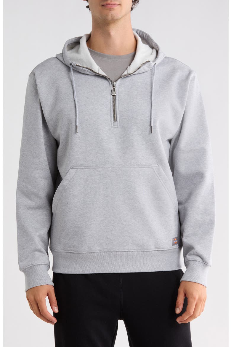 Quarter Zip Hoodie, Main, color, MEDIUM GRAY