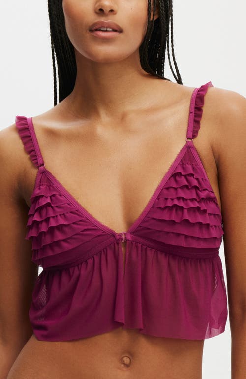 COTTON ON BODY RARA RUFFLE LONGLINE BRALETTE 