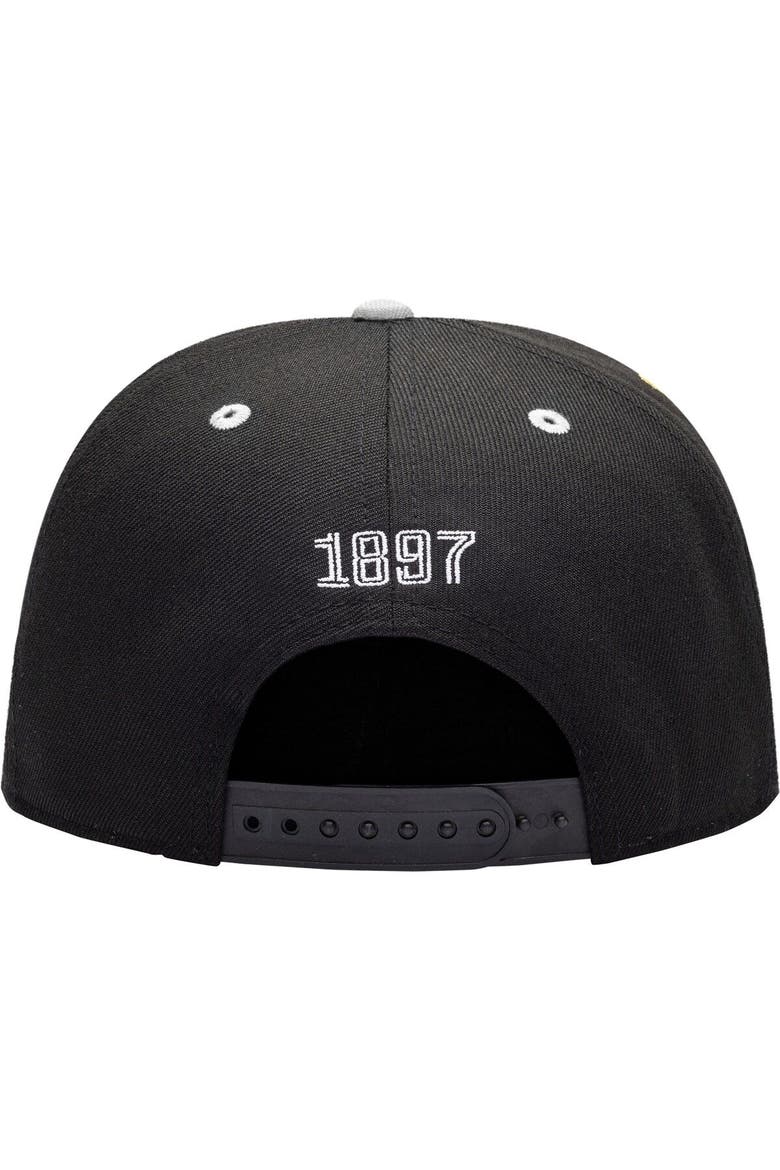 Men's Black Juventus Tape Snapback Hat, Alternate, color, Black