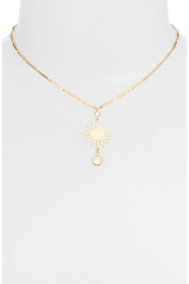 Starburst Pendant Necklace, Alternate, color, GOLD