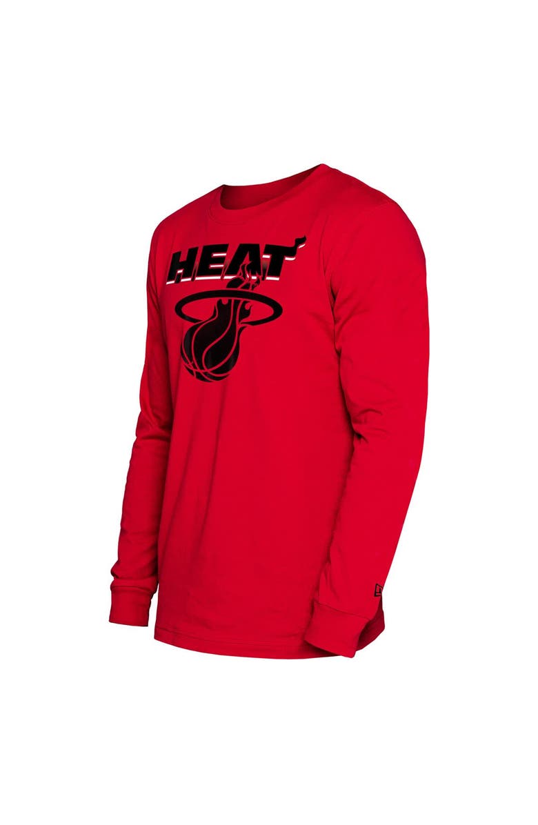 New Era Men's New Era  Red Miami Heat 2024/25 City Edition Long Sleeve T-Shirt, Alternate, color, 
