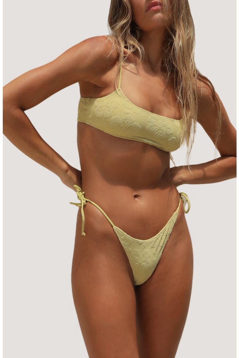 Palma Side Tie Swim Bottoms, Alternate, color, SOFT SAGE HIBISCUS TOWELING