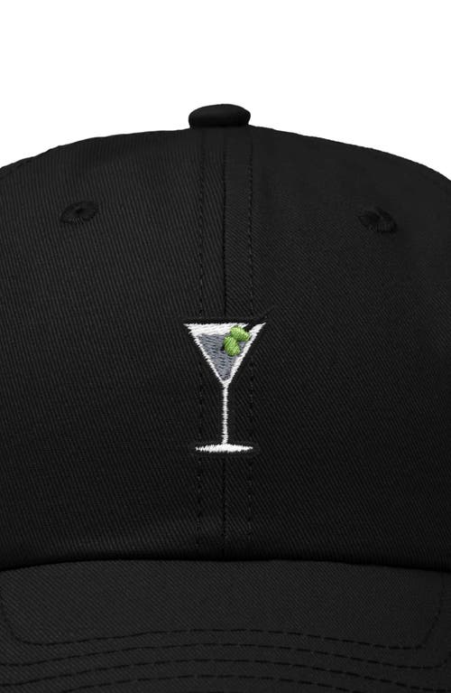 Dalix Martini Embroidered Casual Cap In Black