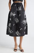 Cinq à Sept Wildflower Whimsy Embroidered Drawstring Skirt