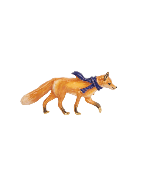 Cosy Fox Enamel Brooch