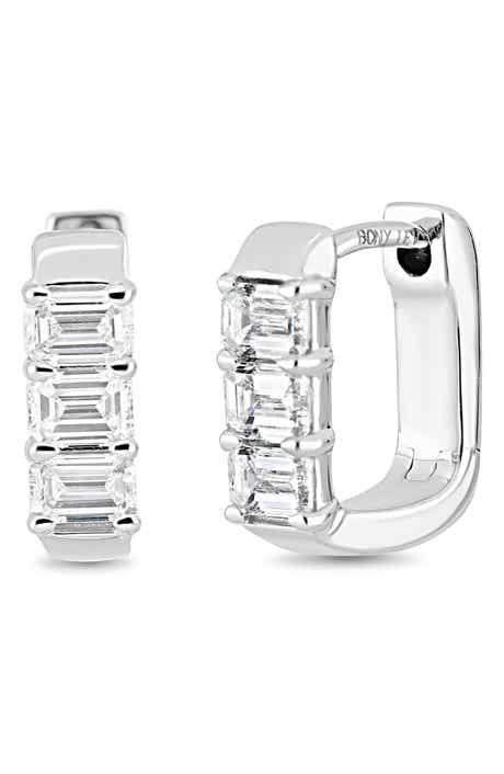 Gatsby Diamond Huggie Hoop Earrings