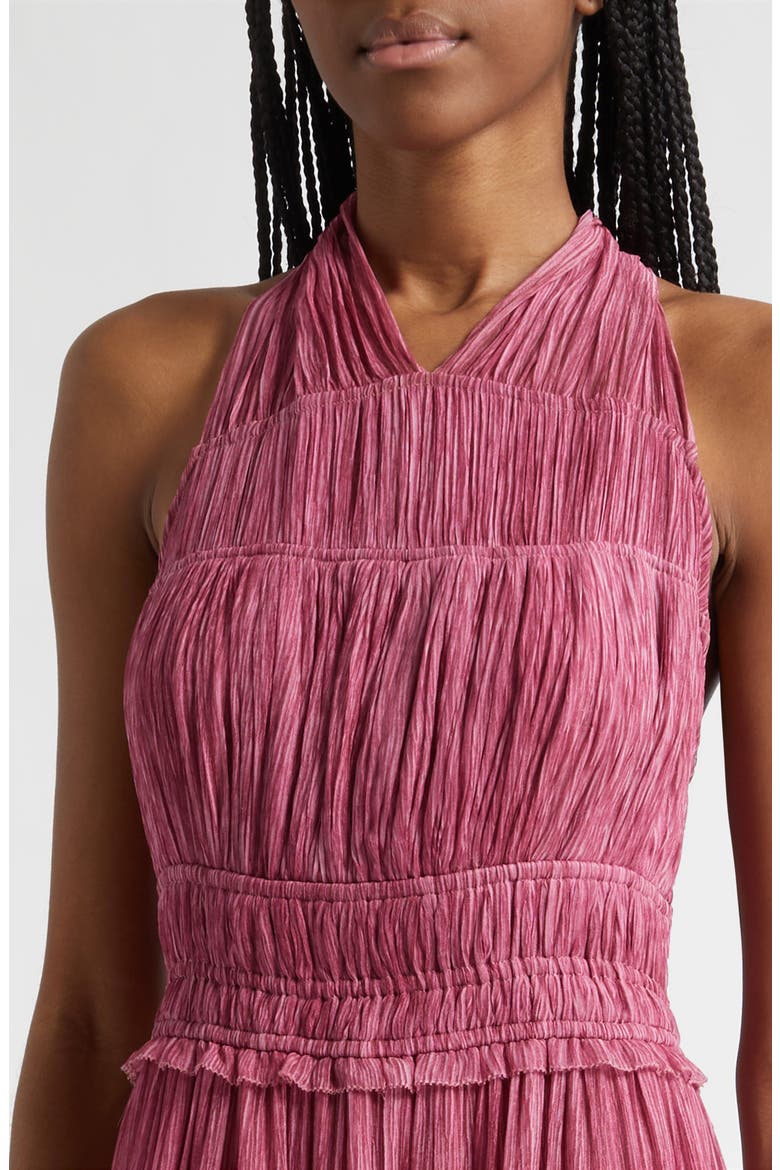 Freesia Chiffon Open Back Gown, Alternate, color, AMARANTHUS