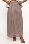 Petal & Pup Tricia Metallic Maxi Skirt