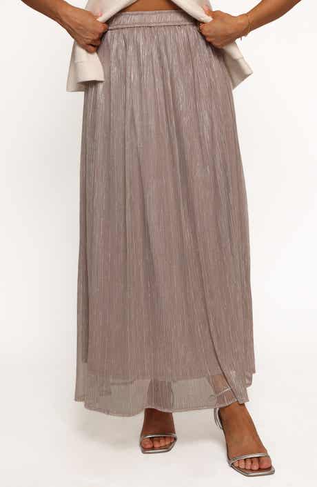 Petal & Pup Tricia Metallic Maxi Skirt