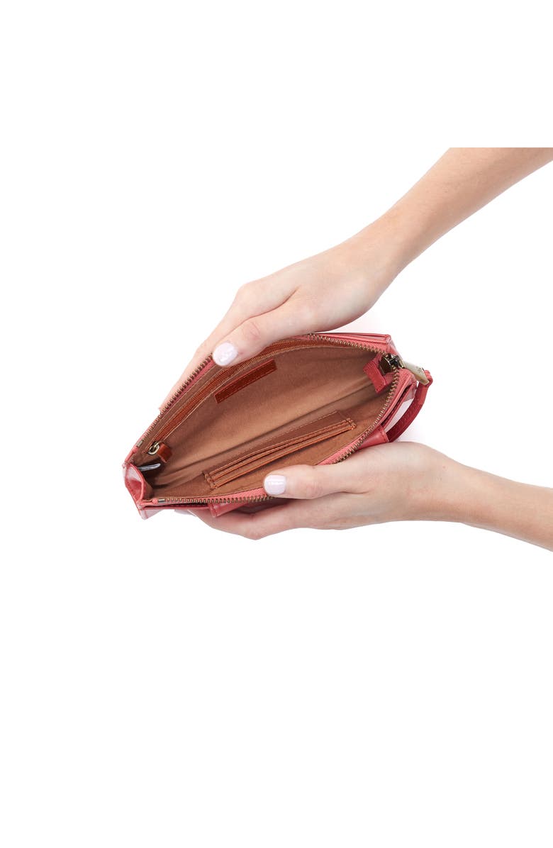 HOBO Zenith Leather Wristlet, Alternate, color, Cherry Blossom