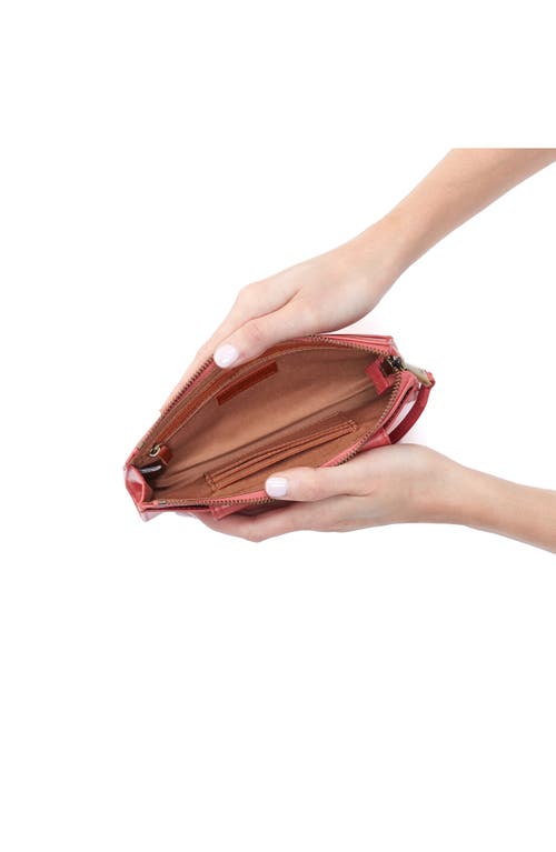 Hobo Zenith Leather Wristlet In Cherry Blossom