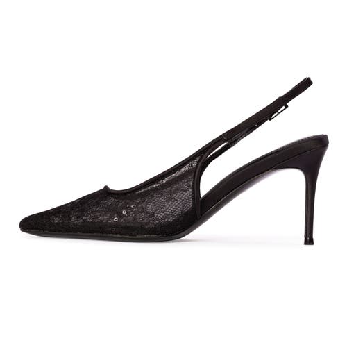Black Suede Studio Marina 80 Pump In Black