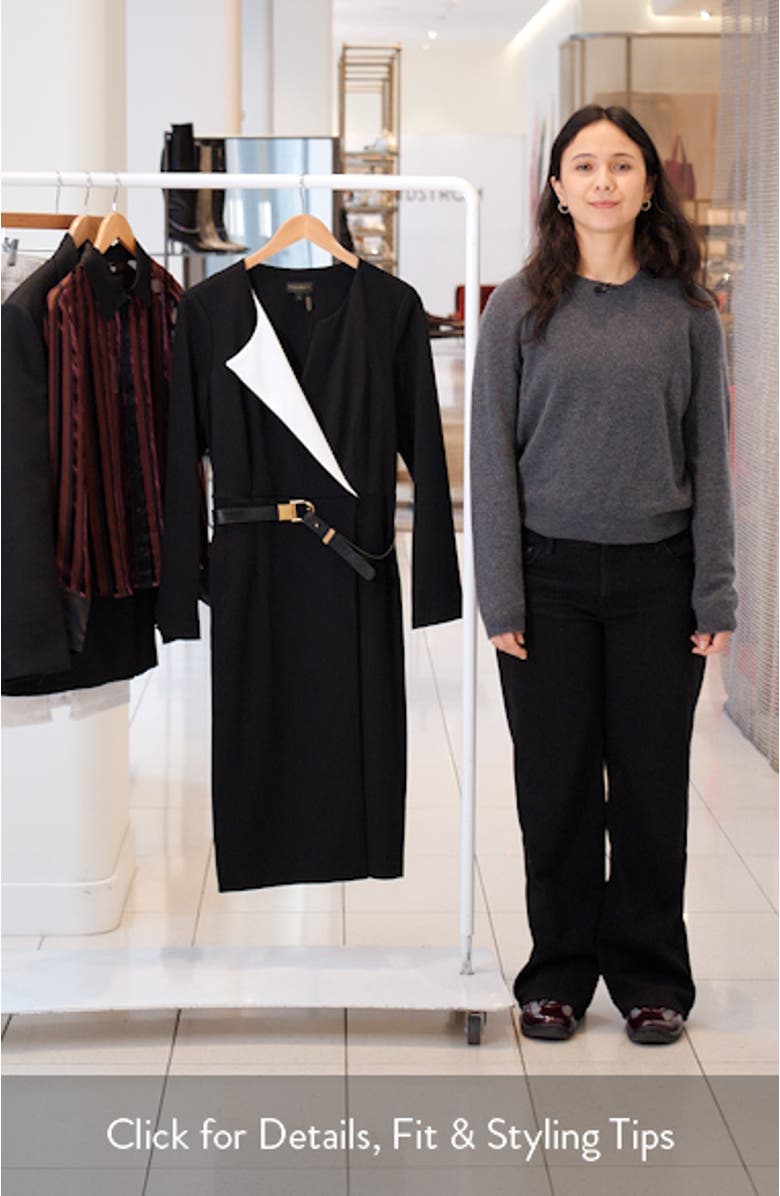 Asymmetric Collar Long Sleeve Dress, sales video thumbnail