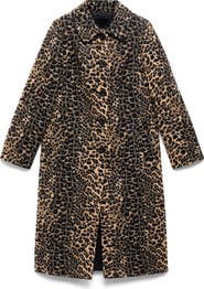 MANGO Leopard Metallic Coat