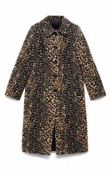 MANGO Leopard Metallic Coat