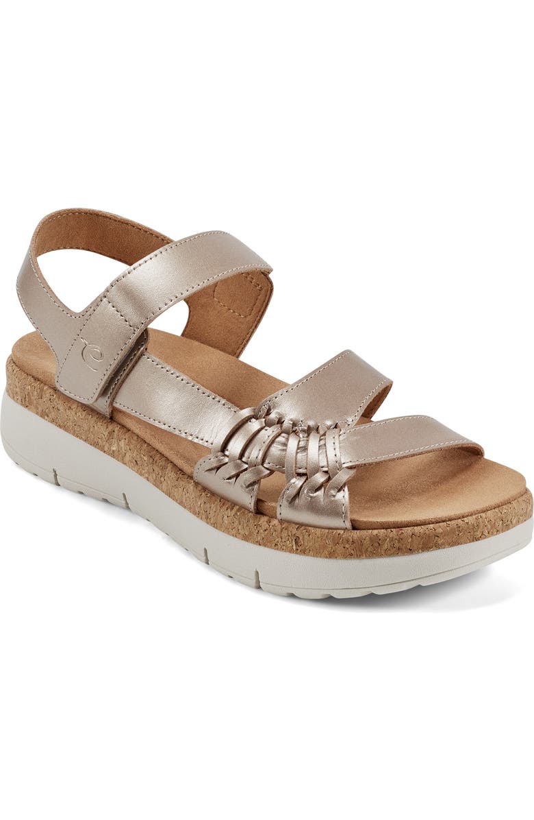 Easy Spirit Ilena Platform Wedge Sandal, Main, color, Gold