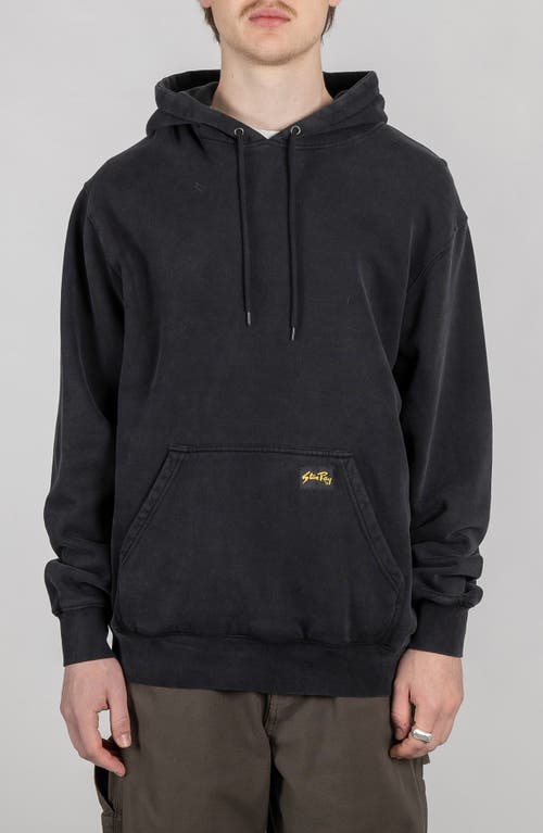 Stan Ray Washed Logo Patch Hoodie In Washed Black
